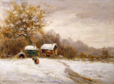 Gypsy Caravans in the Snow by Leila K. Williamson